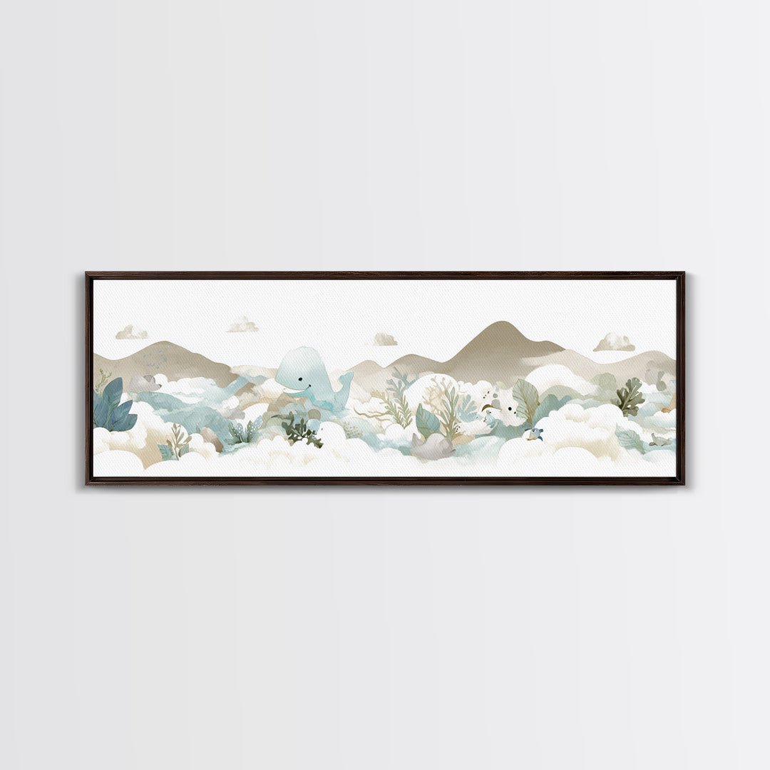 Cheerful Animal Dentist Themed Character Without Text Canvas Print, Dental Office Art, Contemporary Art, Office Decor, Calm, DOA-3x1-18