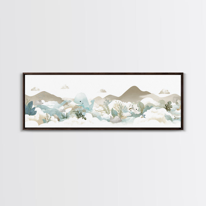 Cheerful Animal Dentist Themed Character Without Text Canvas Print, Dental Office Art, Contemporary Art, Office Decor, Calm, DOA-3x1-18