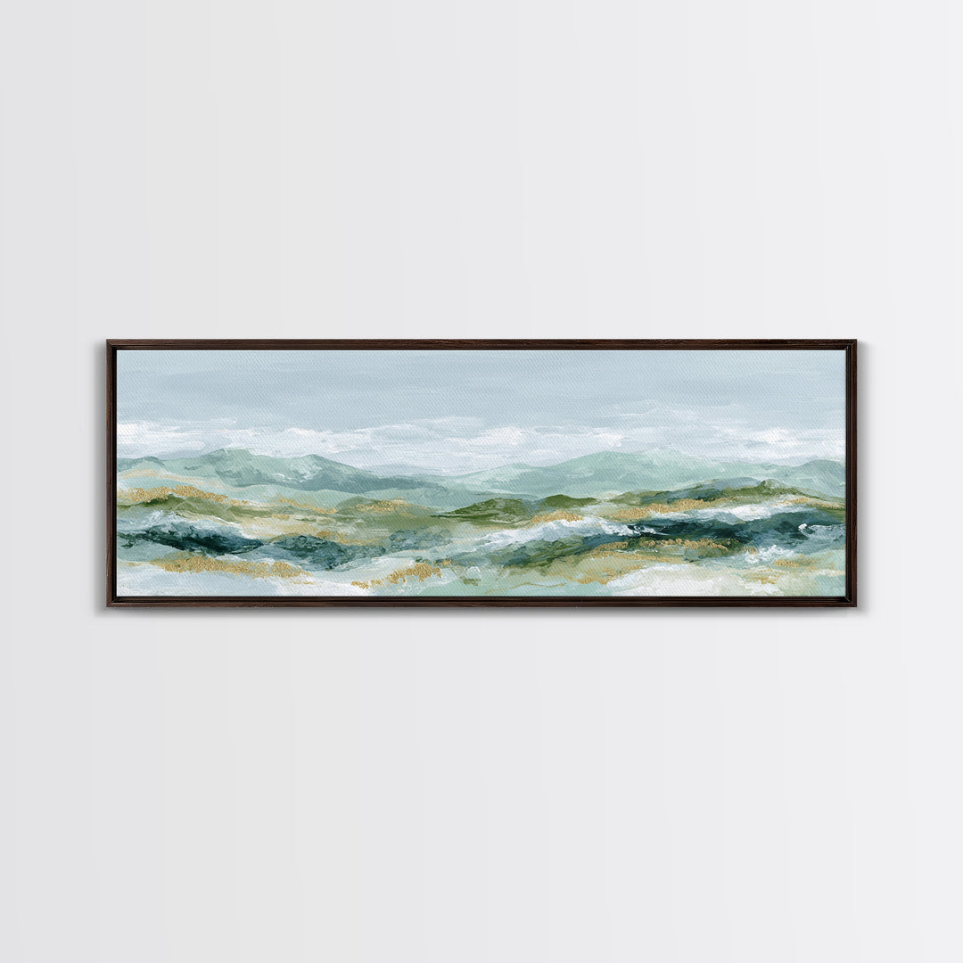 Gentle Mountain Landscape Canvas Print, Dental Office Art, Dental Hygienist, Office Decor, Oil Painting, Calm, DOA-3x1-20