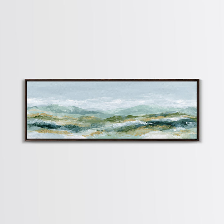 Gentle Mountain Landscape Canvas Print, Dental Office Art, Dental Hygienist, Office Decor, Oil Painting, Calm, DOA-3x1-20