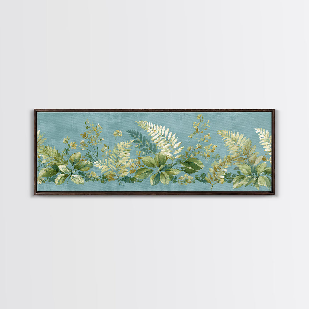 Botanical Fern Study Canvas Print, Dental Office Art, Wall Decor, Office Decor, Oil Painting, Calm, Contemporary Art, DOA-3x1-35