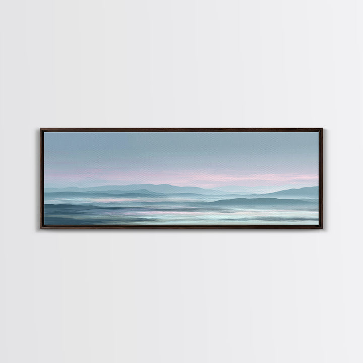 Soft Gradient Sunrise Canvas Print, Dental Office Art, Office Decor, Fine Art, Calm, Art Print, Room Decor, Textured Painting, DOA-3x1-36