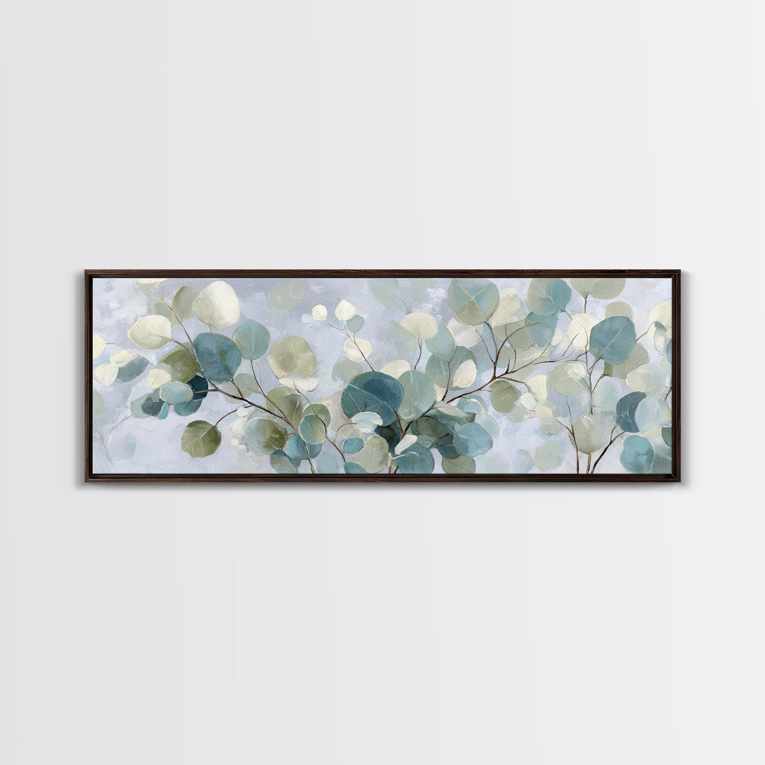 Soft Botanical Eucalyptus Print for Clean Atmosphere Canvas Print, Dental Office Art, Art Print, Office Decor, Fine Art, Calm, DOA-3x1-43