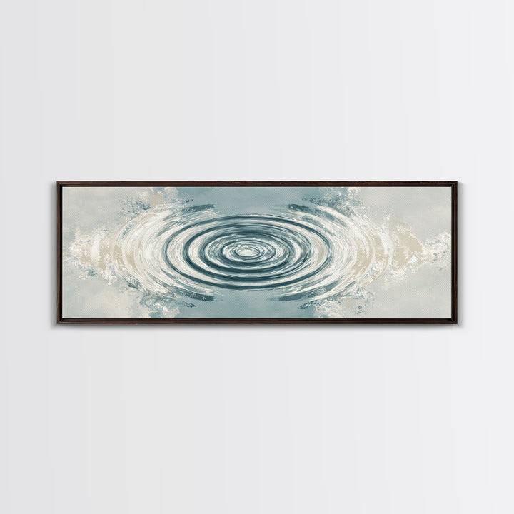 Abstract Water Ripple Pattern Framed Canvas Print, Dental Office Art, Unique Wall Art, Office Decor, Calm, Dental Assistant, DOA-3x1-53