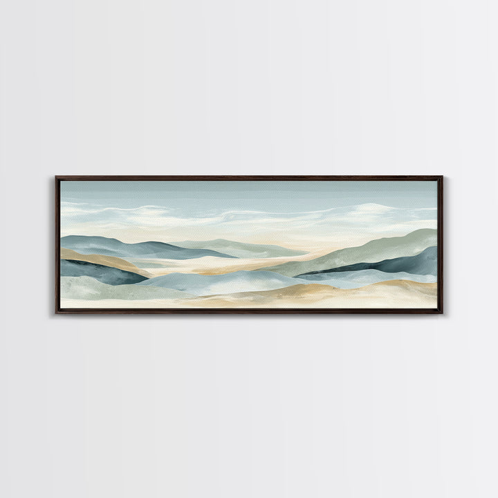 Soft Gradient Sunrise Framed Canvas Print, Dental Office Art, Neutral Decor, Office Decor, Fine Art, Calm, Wall Art, Poster, DOA-3x1-60