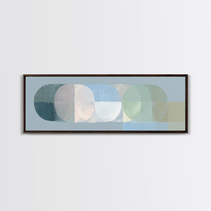 Simple Rainbow Pastel Shapes for Children Canvas Print, Dental Office Art, Room Decor Aesthetic, Office Decor, Abstract Art, DOA-3x1-61