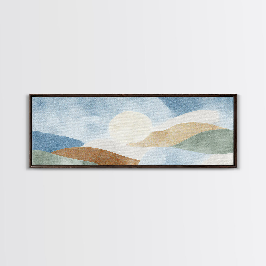 Simple Rainbow Pastel Shapes for Children Canvas Print, Dental Office Art, Room Decor Aesthetic, Office Decor, Abstract Art, DOA-3x1-85