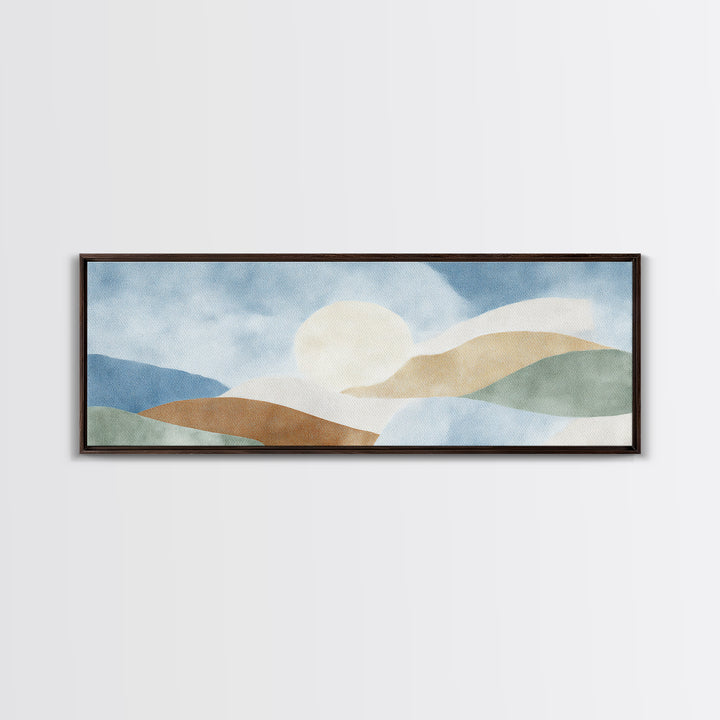 Simple Rainbow Pastel Shapes for Children Canvas Print, Dental Office Art, Room Decor Aesthetic, Office Decor, Abstract Art, DOA-3x1-85