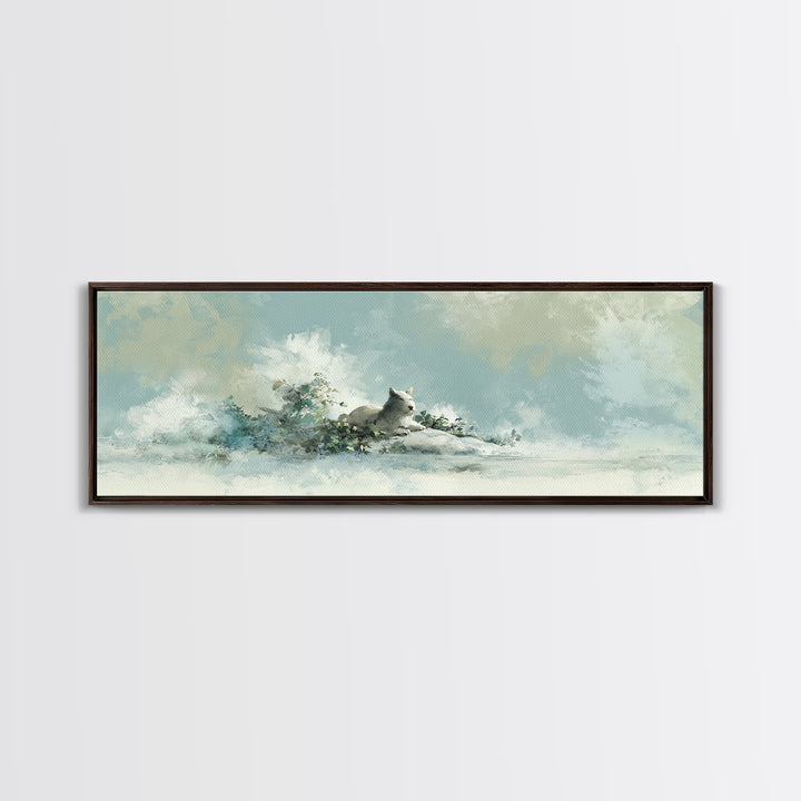 Cheerful Animal Dentist Themed Character Without Text Canvas Print, Dental Office Art, Motivational Poster, Office Decor, Calm, DOA-3x1-90