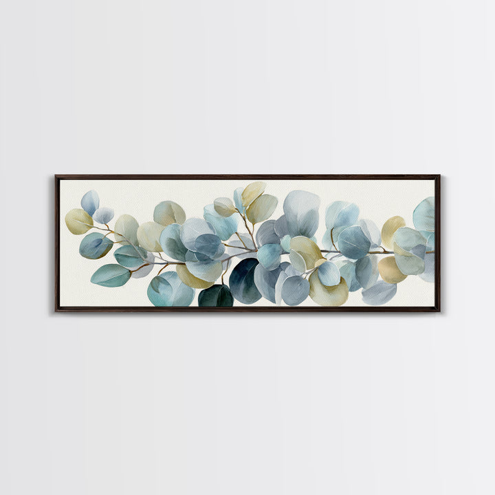 Soft Botanical Eucalyptus Print for Clean Atmosphere Canvas Print, Dental Office Art, Dental Decor, Office Decor, Calm, DOA-3x1-91
