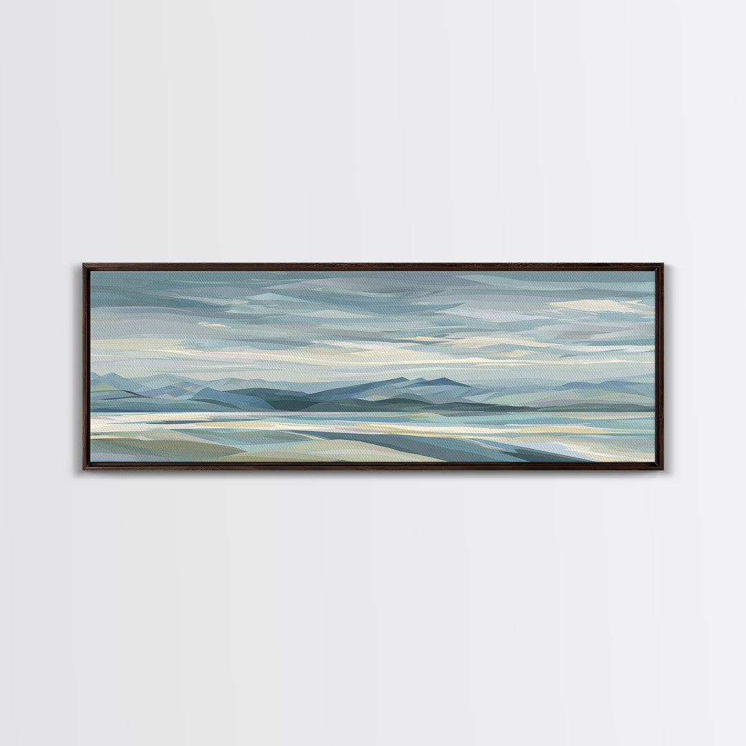 Clean Geometric Art Canvas Print, Dental Office Art, Medical Art, Office Decor, Abstract Art, Calm, Medical Office Art, DOA-3x1-96