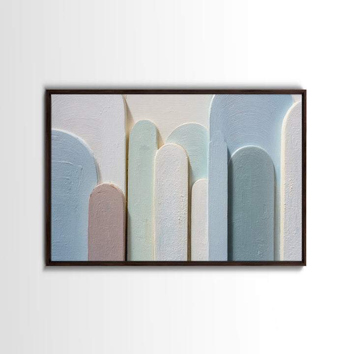 Light Scandinavian Abstract Arches Canvas Print, Dental Office Art, Decor, Office Decor, Abstract Art, Calm, Digital Artwork, DOA-3x2-21