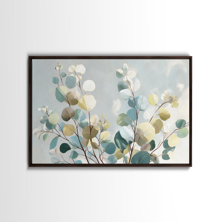 Soft Botanical Eucalyptus Print for Clean Atmosphere Canvas Print, Dental Office Art, Printable Wall Art, Office Decor, Calm, DOA-3x2-31