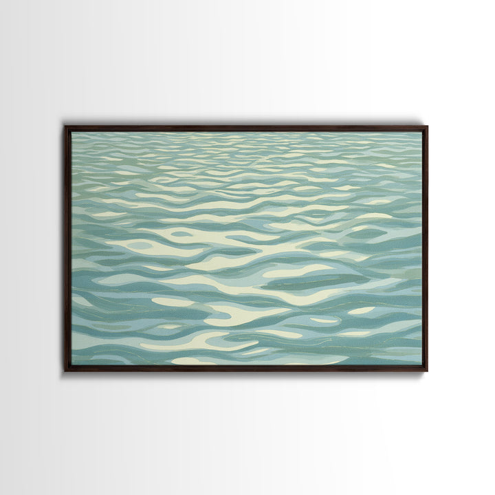 Abstract Water Ripple Pattern Framed Canvas Print, Dental Office Art, Unique Wall Art, Office Decor, Abstract Art, Calm, DOA-3x2-41