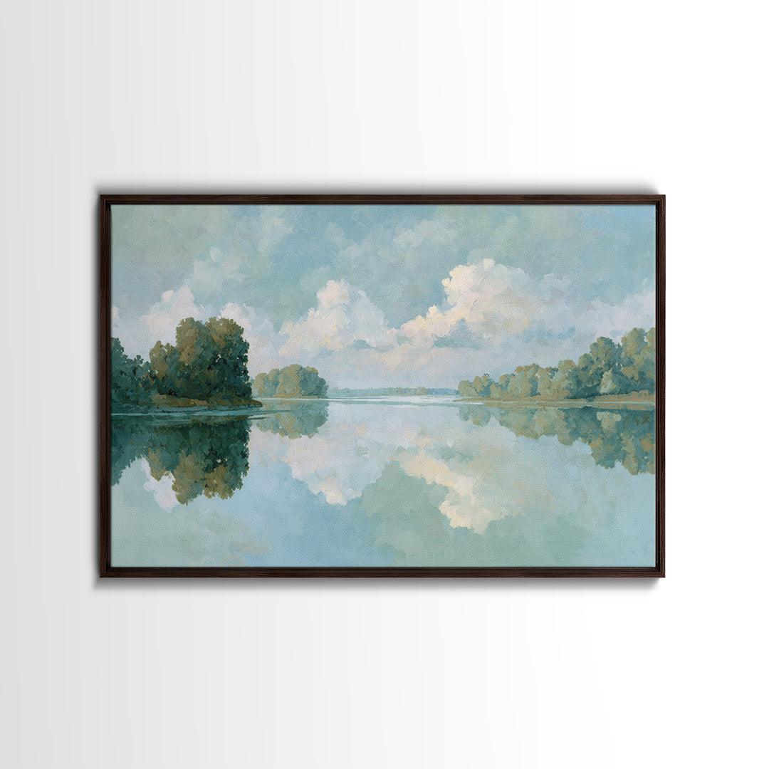 Sunlit Lake with Calming Reflections Canvas Print, Dental Office Art, Office Wall Art, Office Decor, Calm, Medical Decor, DOA-3x2-43
