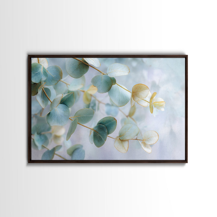 Soft Botanical Eucalyptus Print for Clean Atmosphere Canvas Print, Dental Office Art, Dental Gift, Office Decor, Calm, DOA-3x2-55