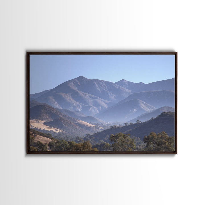 Gentle Mountain Landscape Framed Canvas Print, Dental Office Art, Dental Hygiene, Office Decor, Watercolor Art, Calm, DOA-3x2-80