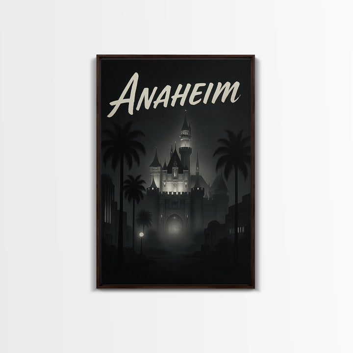 Anaheim Travel Poster, Canvas Print, Night Street Poster Art, Anaheim Wall Art, Travel Wall Decor, Modern Wall Decor, City Travel Prints