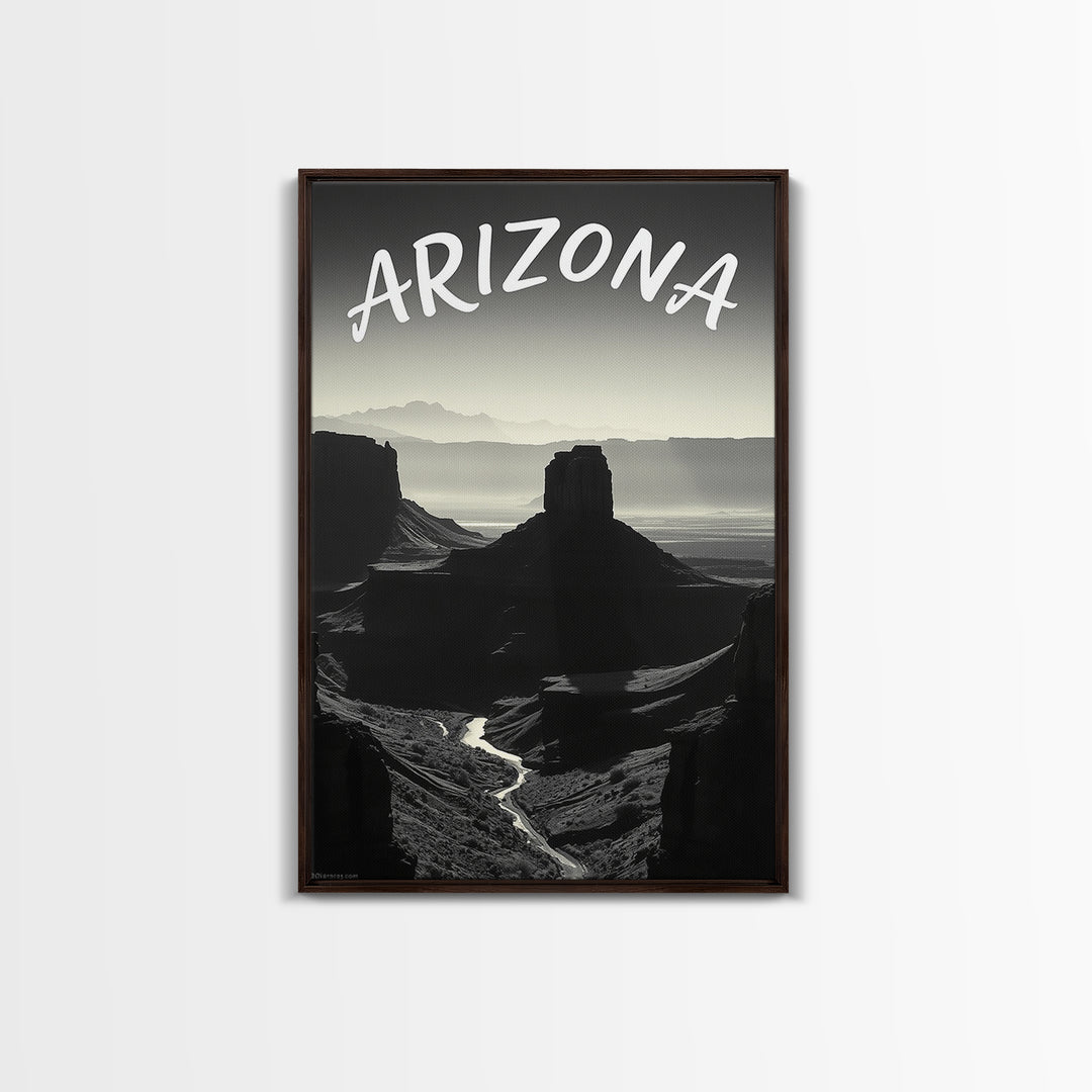 Arizona Travel Poster, Canvas Print, Night Street Poster Art, Arizona Wall Art, Travel Poster Set, Gift For Travelers, Vintage City Poster