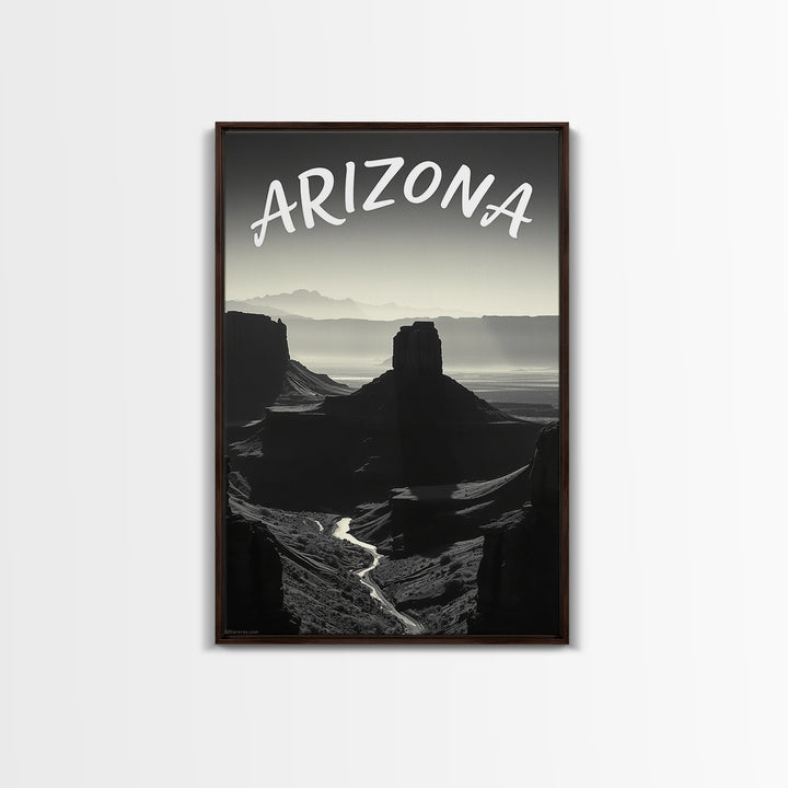 Arizona Travel Poster, Canvas Print, Night Street Poster Art, Arizona Wall Art, Travel Poster Set, Gift For Travelers, Vintage City Poster