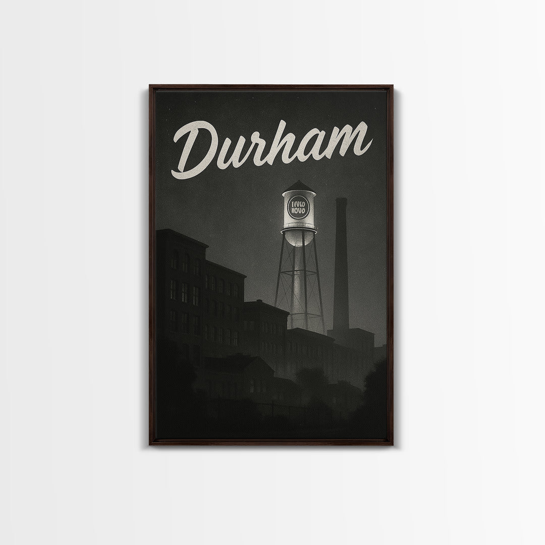 Durham Travel Poster, Canvas Print, Black And White Travel Art, Durham Poster Print, City Art Print, Living Room Wall Art, Poster Print