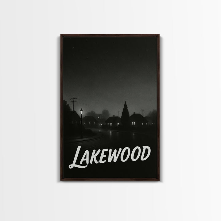 Lakewood Colorado Travel Poster, Canvas Print, Black And White Travel Art, Lakewood Art Print, Gift For Travelers, Travel Wall Art