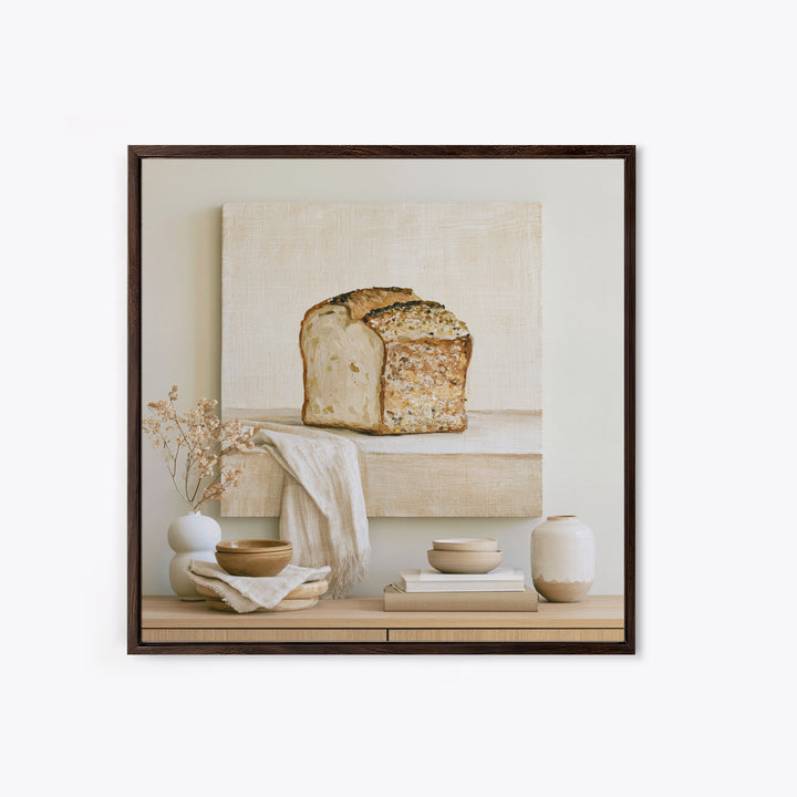 French Bistro Food Illustration Without Text Canvas Print, Dining Room Art, Abstract Wall Art, Dining Room Decor, Dining, DRA-1x1-10