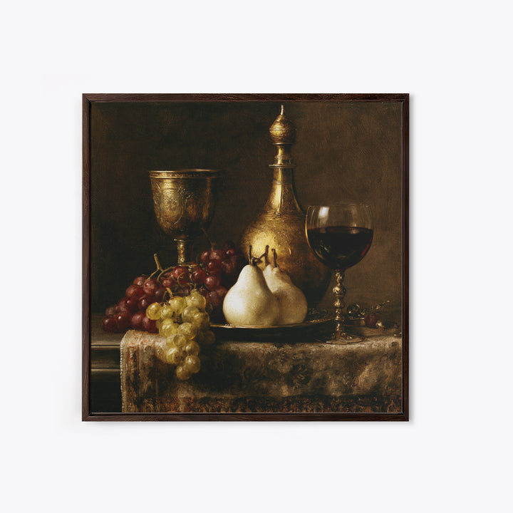 Classical Fruit Still Life Canvas Print, Dining Room Art, Kitchen Prints, Dining Room Decor, Fine Art, Dining, Art Print, DRA-1x1-25