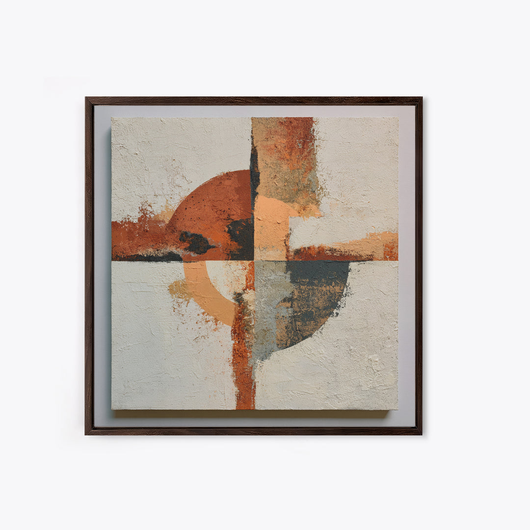 Abstract Composition in Appetite Friendly Warm Tones Canvas Print, Dining Room Art, Abstract Art, Dining Room Decor, Dining, DRA-1x1-28
