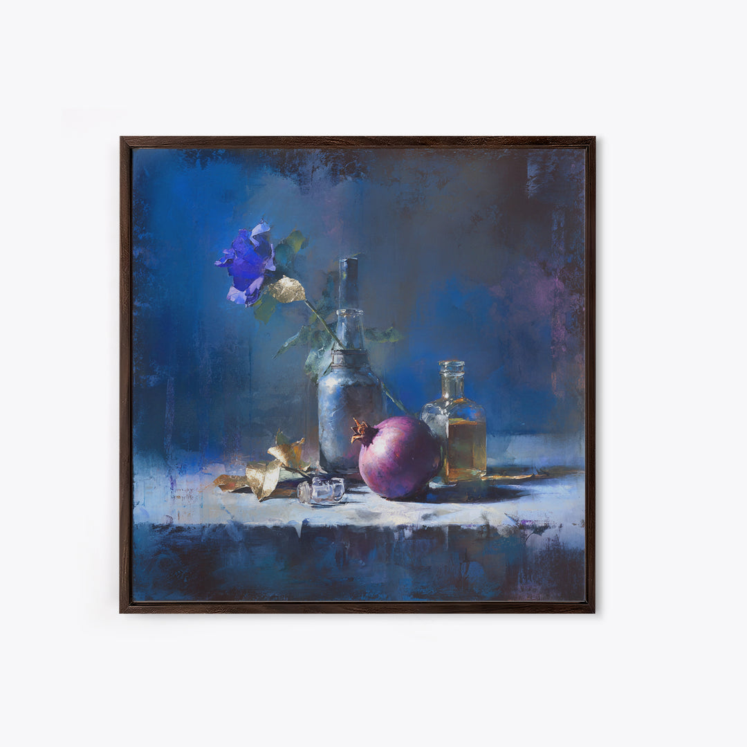 Coffee and Pastry Scene for Breakfast Nook Framed Canvas Print, Dining Room Art, Kitchen Wall Decor, Dining Room Decor, Dining, DRA-1x1-38