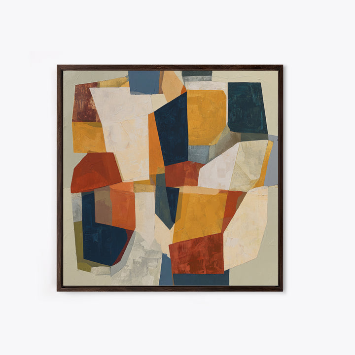 Abstract Composition in Appetite Friendly Warm Tones Canvas Print, Dining Room Art, Dining Room Decor, Abstract Art, Dining, DRA-1x1-4
