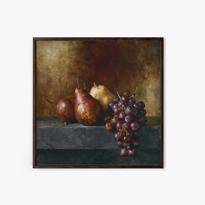 Classical Fruit Still Life Canvas Print, Dining Room Art, Kitchen Prints, Dining Room Decor, Fine Art, Dining, Art Print, DRA-1x1-49