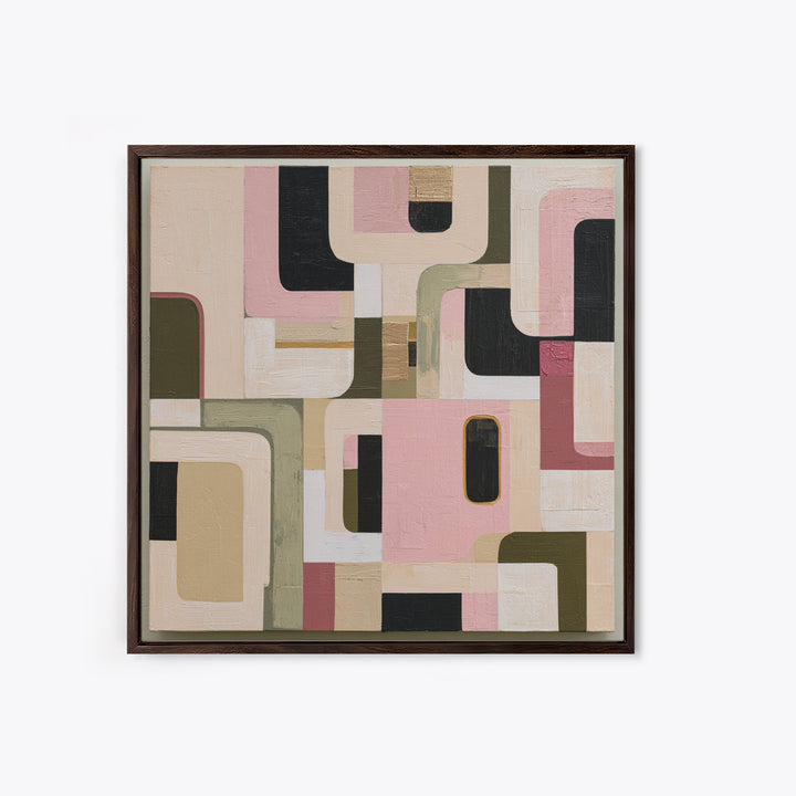 Abstract Composition in Appetite Friendly Warm Tones Canvas Print, Dining Room Art, Modern Wall Art, Dining Room Decor, Dining, DRA-1x1-52