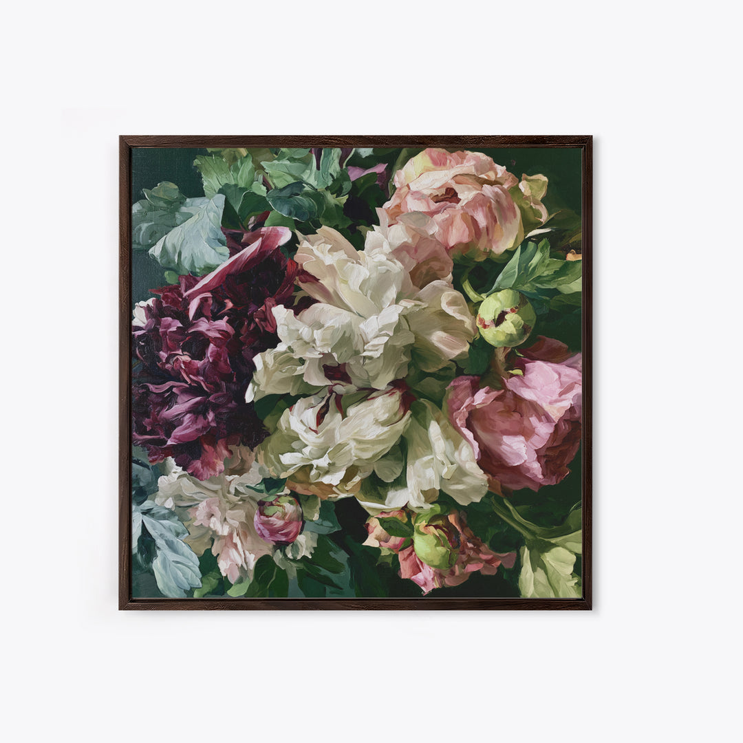 Large Floral Centerpiece Canvas Print, Dining Room Art, Wall Decor, Dining Room Decor, Fine Art, Dining, Contemporary Art, DRA-1x1-98
