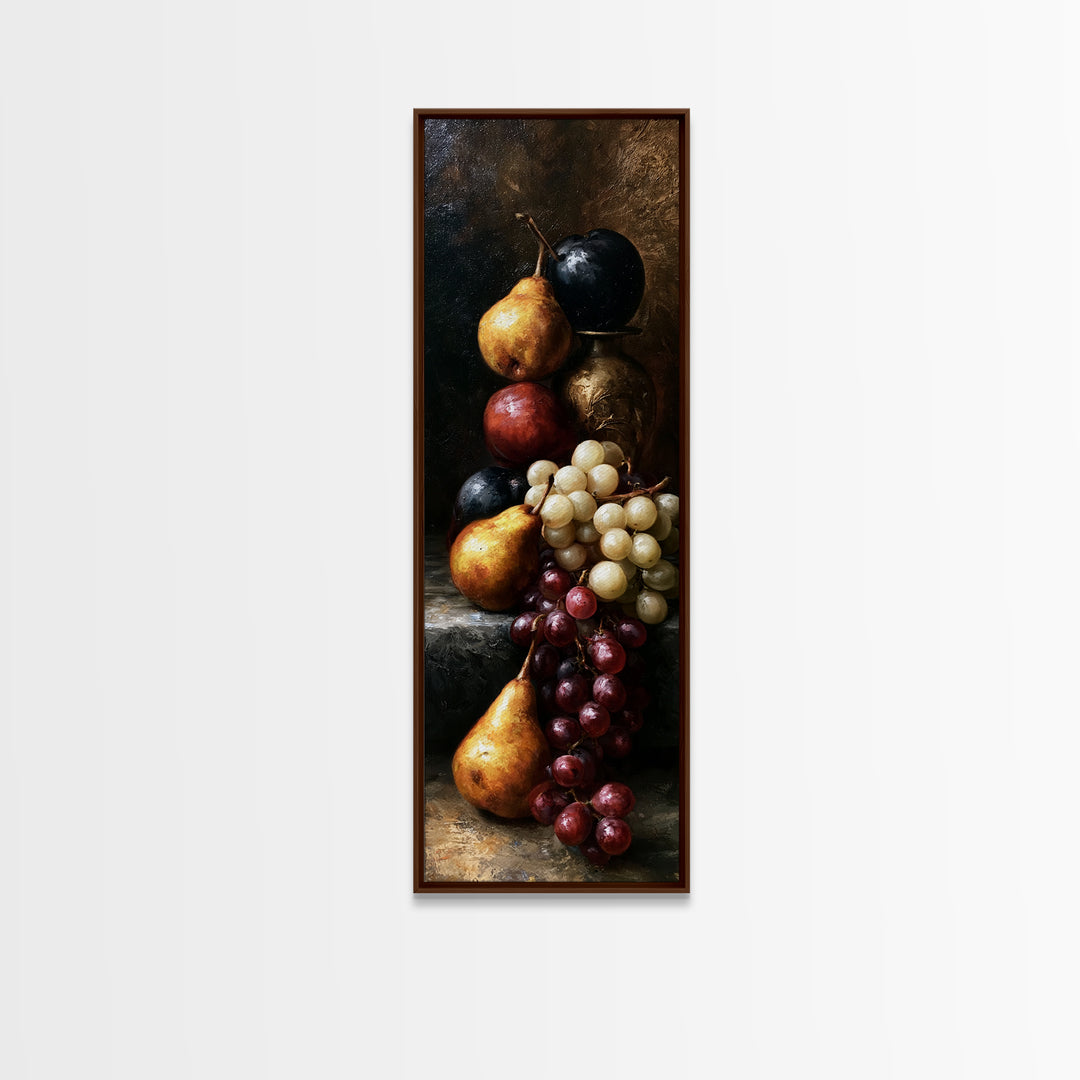 Classical Fruit Still Life Canvas Print, Dining Room Art, Trendy Wall Art, Dining Room Decor, Fine Art, Dining, DRA-1x3-13