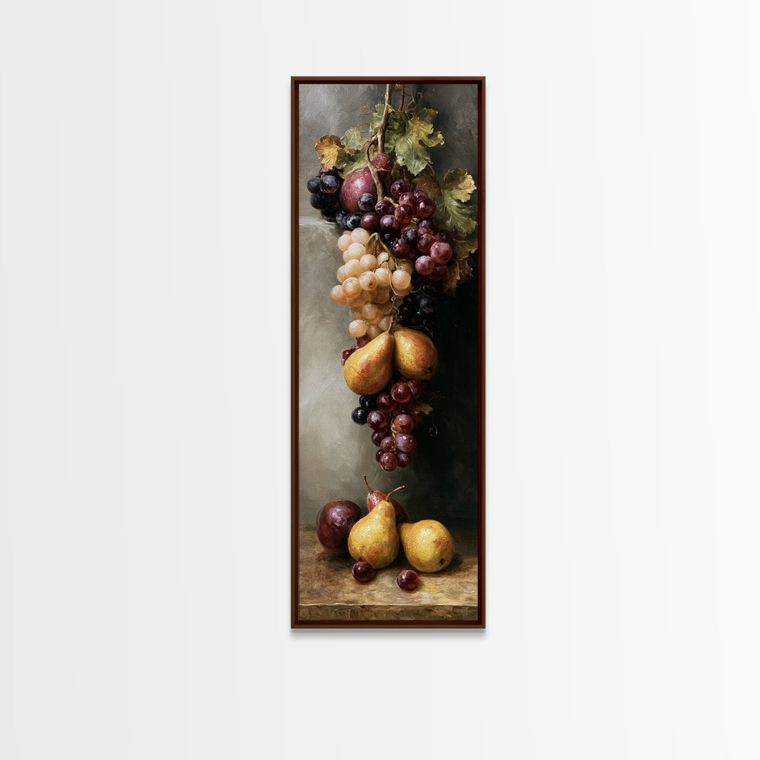 Classical Fruit Still Life Canvas Print, Dining Room Art, Trendy Wall Art, Dining Room Decor, Fine Art, Dining, DRA-1x3-37