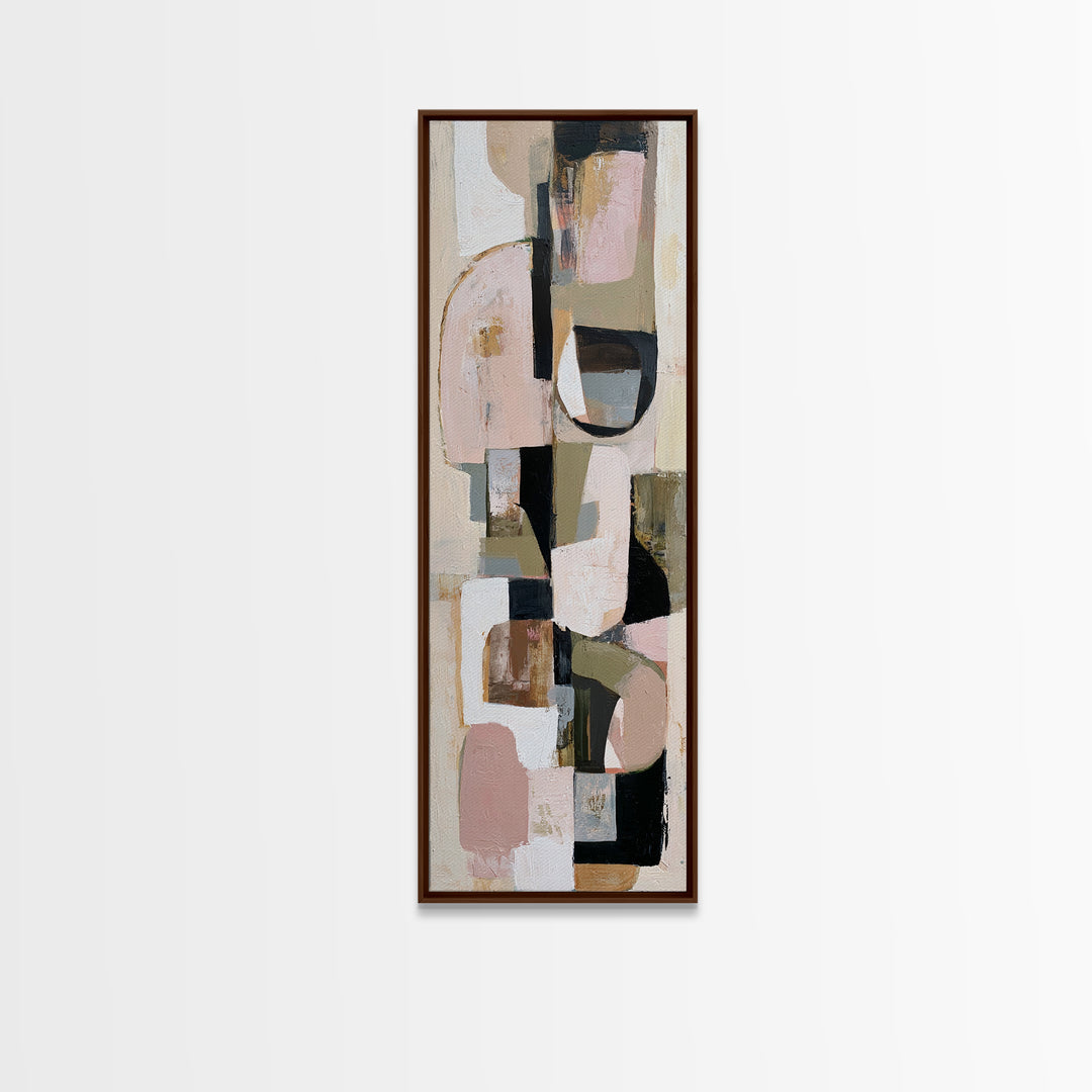 Abstract Composition in Appetite Friendly Warm Tones Canvas Print, Dining Room Art, Room Decor, Dining Room Decor, Dining, DRA-1x3-40