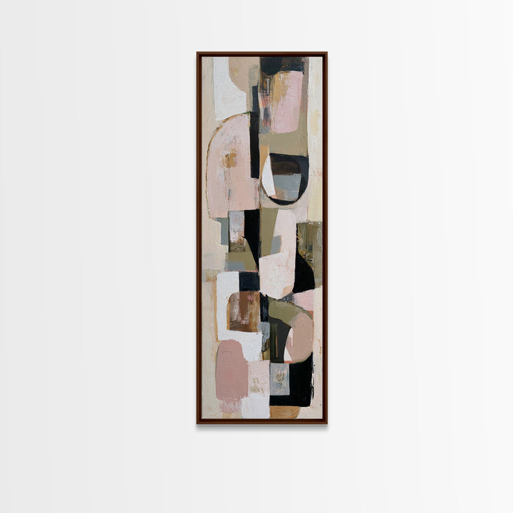 Abstract Composition in Appetite Friendly Warm Tones Canvas Print, Dining Room Art, Room Decor, Dining Room Decor, Dining, DRA-1x3-40