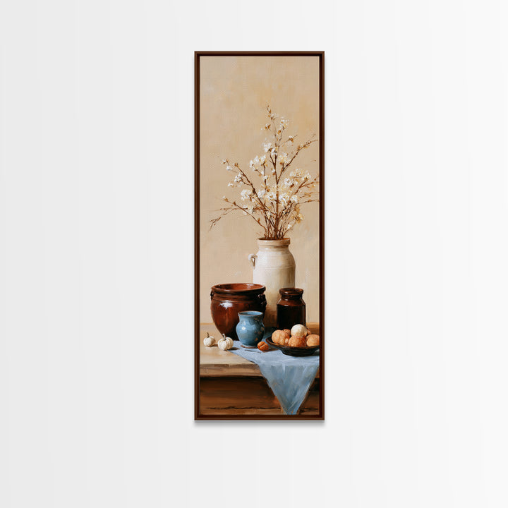 Sunlit Farmhouse Table Objects Without Room View Canvas Print, Dining Room Art, Bedroom Wall Art, Dining Room Decor, Dining, DRA-1x3-5