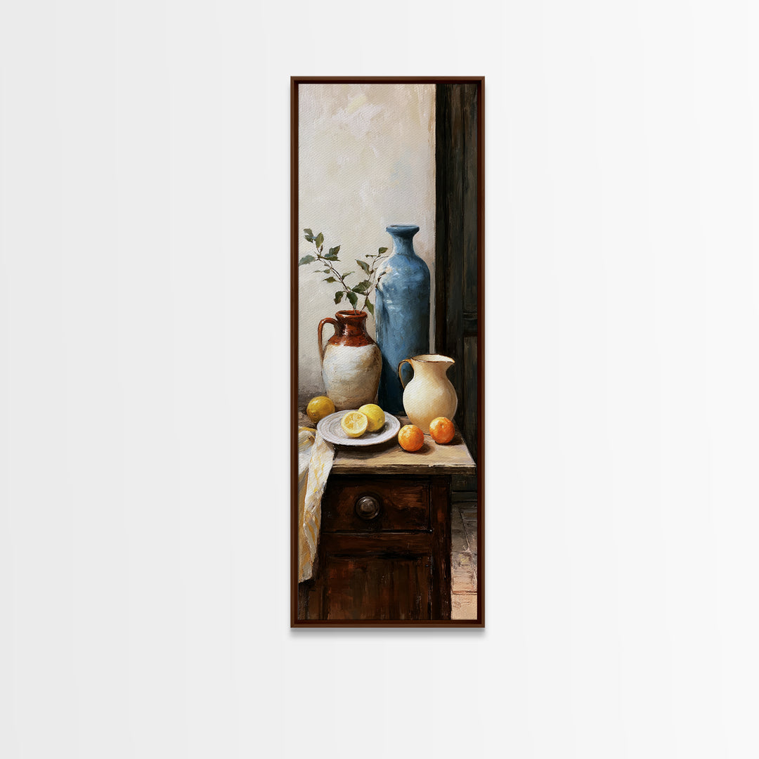 Sunlit Farmhouse Table Objects Without Room View Canvas Print, Dining Room Art, Wall Decor, Dining Room Decor, Fine Art, Dining, DRA-1x3-77