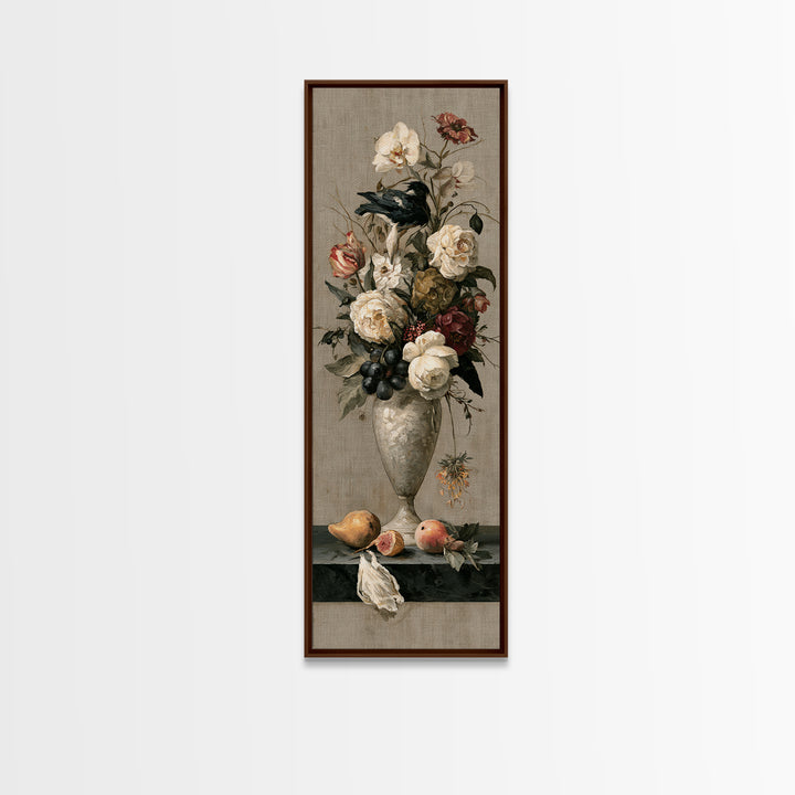 Classic Dutch Feast Arrangement Framed Canvas Print, Dining Room Art, Canvas Wall Art, Dining Room Decor, Fine Art, Dining, DRA-1x3-79