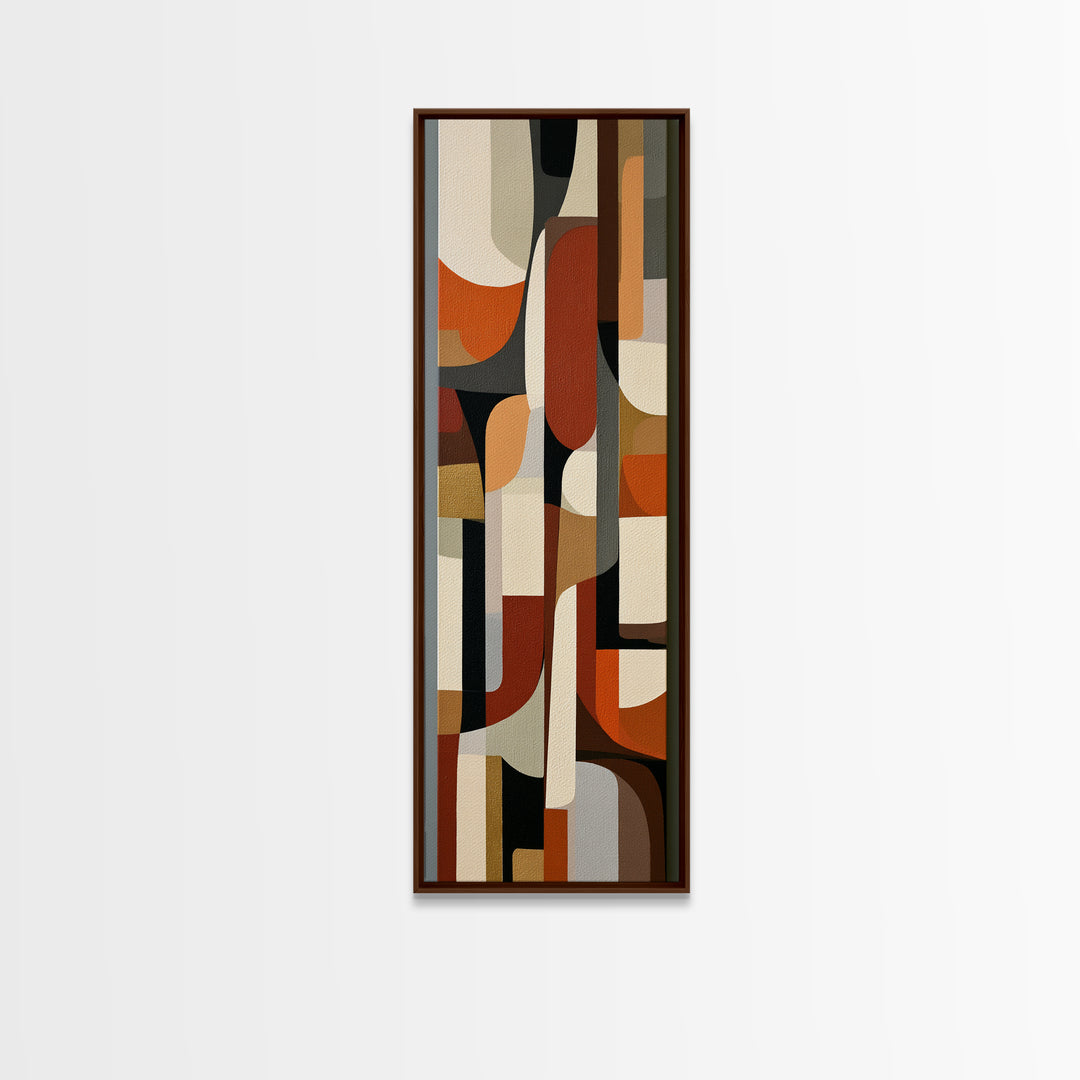 Abstract Composition in Appetite Friendly Warm Tones Canvas Print, Dining Room Art, Abstract Art, Dining Room Decor, Dining, DRA-1x3-88