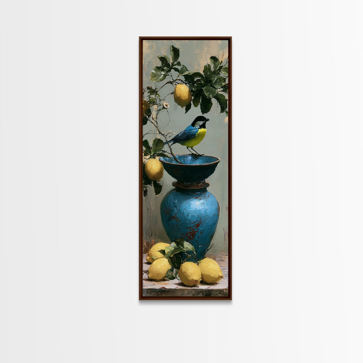 Italian Lemon Branch Canvas Print, Dining Room Art, Printable Art, Dining Room Decor, Watercolor Art, Dining, Coastal Wall Art, DRA-1x3-89