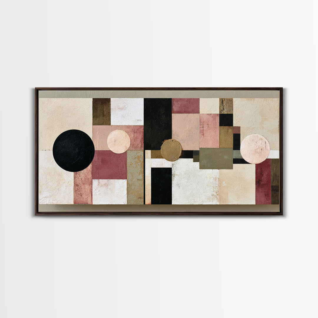 Abstract Composition in Appetite Friendly Warm Tones Canvas Print, Dining Room Art, Dining Room Decor, Dining, DRA-2x1-24
