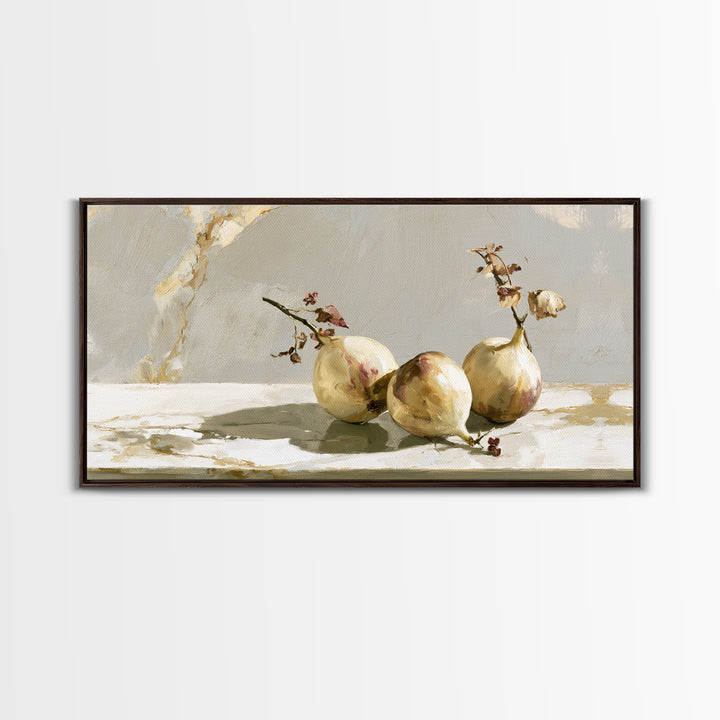 Figs on Marble Framed Canvas Print, Dining Room Art, Fall Decor, Dining Room Decor, Dining, Kitchen Art, Living Room Decor, DRA-2x1-43