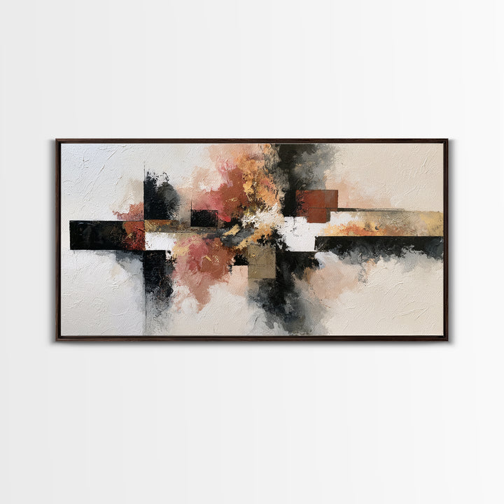 Abstract Composition in Appetite Friendly Warm Tones Canvas Print, Dining Room Art, Canvas Art, Dining Room Decor, Dining, DRA-2x1-72