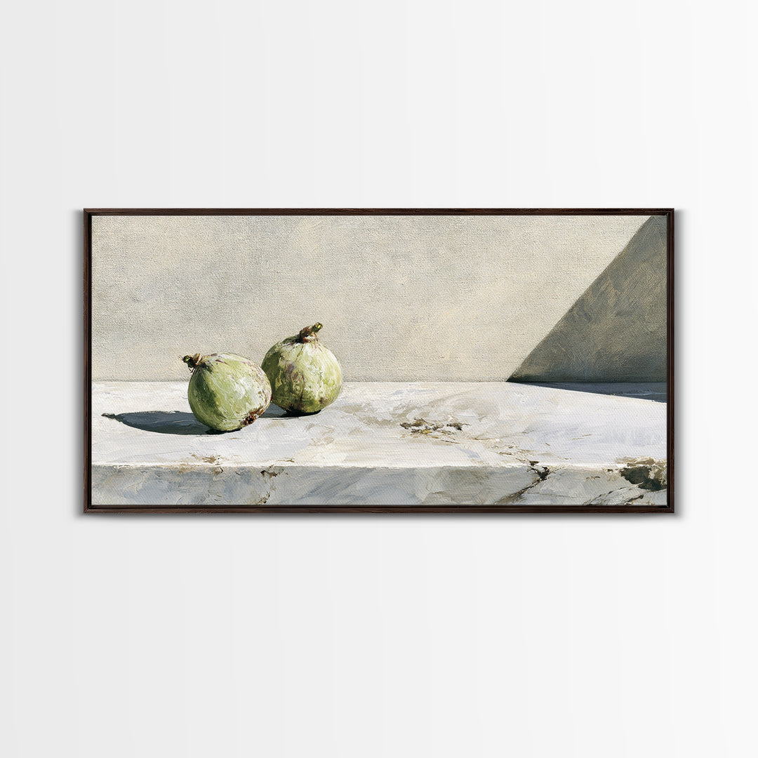 Figs on Marble Framed Canvas Print, Dining Room Art, Print, Dining Room Decor, Dining, Living Room Decor, Abstract Wall Art, DRA-2x1-91