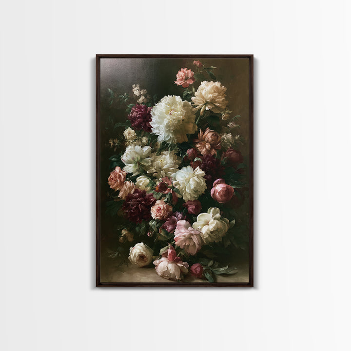Large Floral Centerpiece Canvas Print, Dining Room Art, Contemporary Art, Dining Room Decor, Fine Art, Dining, Digital Print, DRA-2x3-58