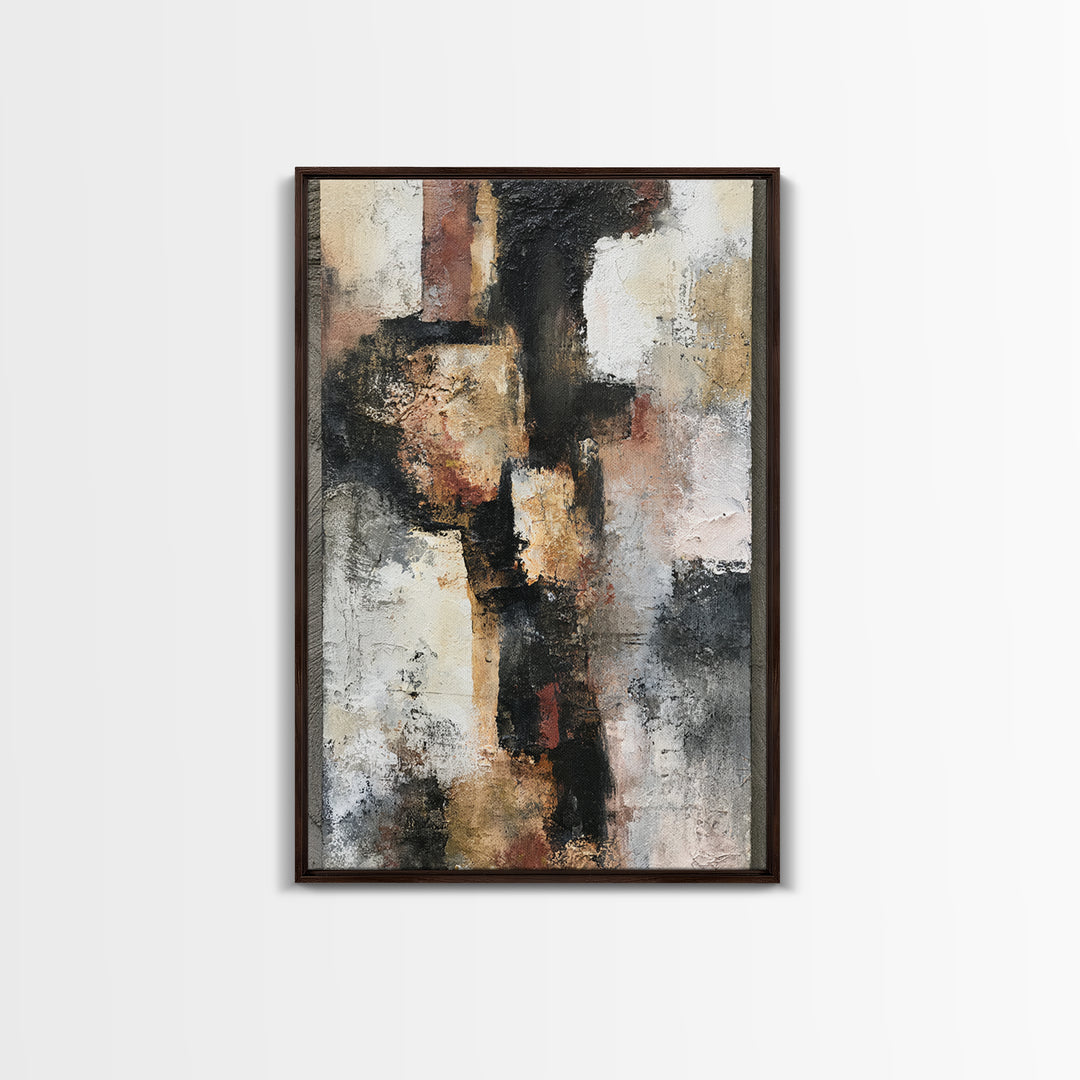 Abstract Composition in Appetite Friendly Warm Tones Canvas Print, Dining Room Art, Statement Artwork, Dining Room Decor, DRA-2x3-60