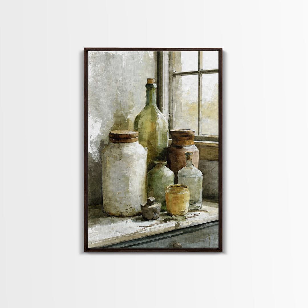 Sunlit Farmhouse Table Objects Without Room View Canvas Print, Dining Room Art, Printable Wall Art, Dining Room Decor, Dining, DRA-2x3-73
